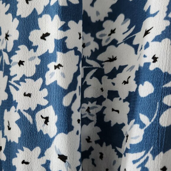 Mango midi short sleeve blue floral shirt dress new with tags - Picture 3 of 3